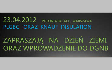 Konferencja pod hasłem "DZIEŃ ZIEMI oraz Wprowadzenie do DGNB"